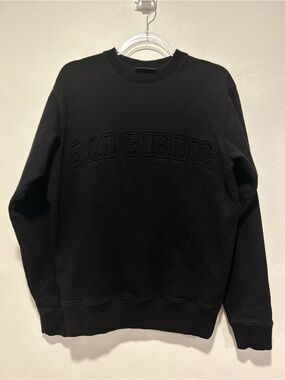 Bad Birdie Mens Black Embossed Crewneck Sweatshirt Golf Streetwear Size XS EUC